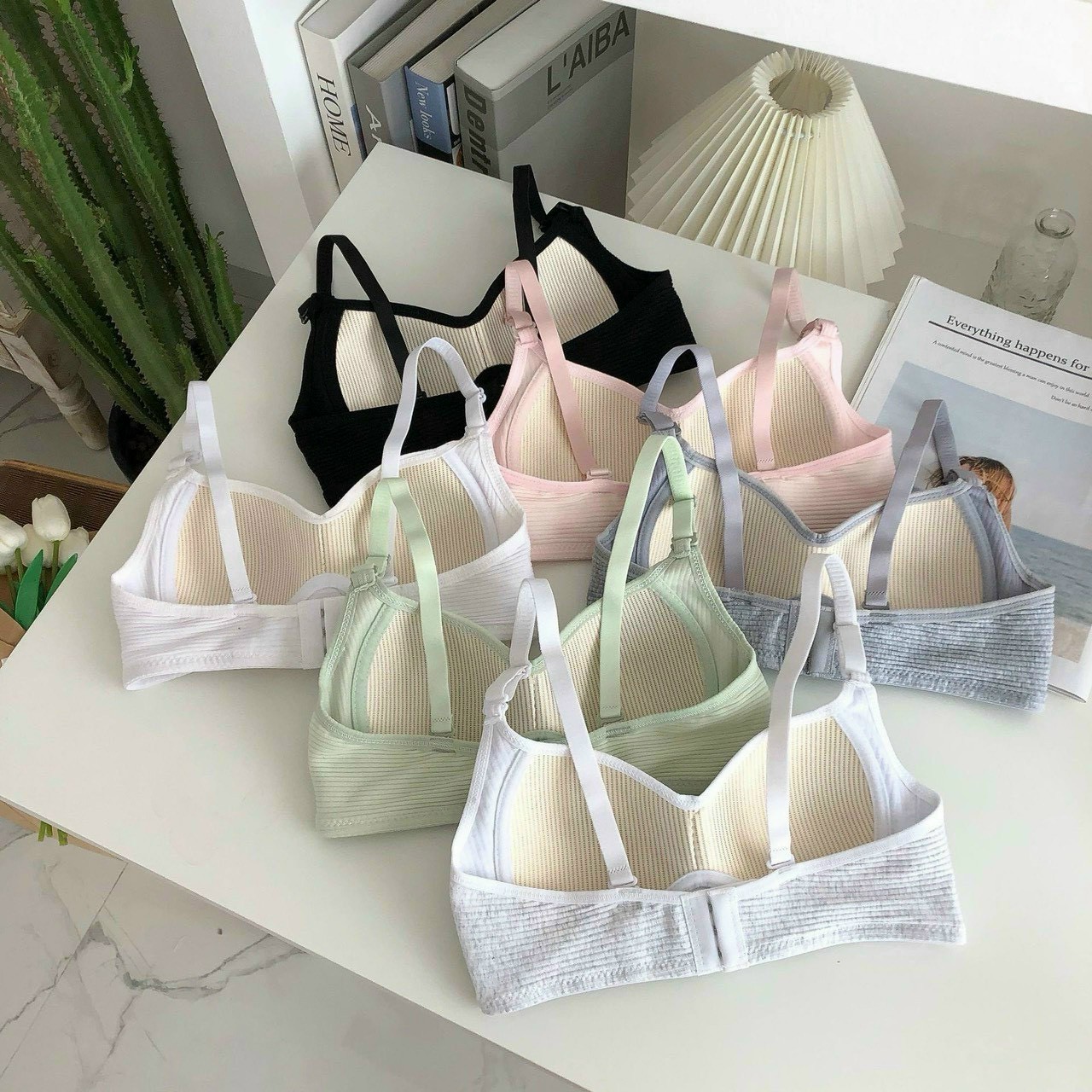Áo Lót Cotton ,Áo Lót không Có Gọng Mút Vừa Thông Hơi Giá Rẻ Nâng Ngực