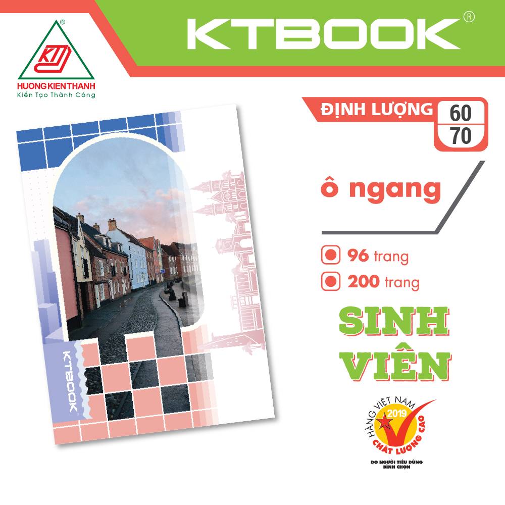 Combo 5 cuốn tập sinh viên 200 trang đl60 gsm