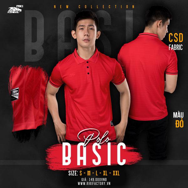 Áo polo Riki Basic (cấu tạo từ 100% sợi polyester giúp sản phẩm có độ bền cao)