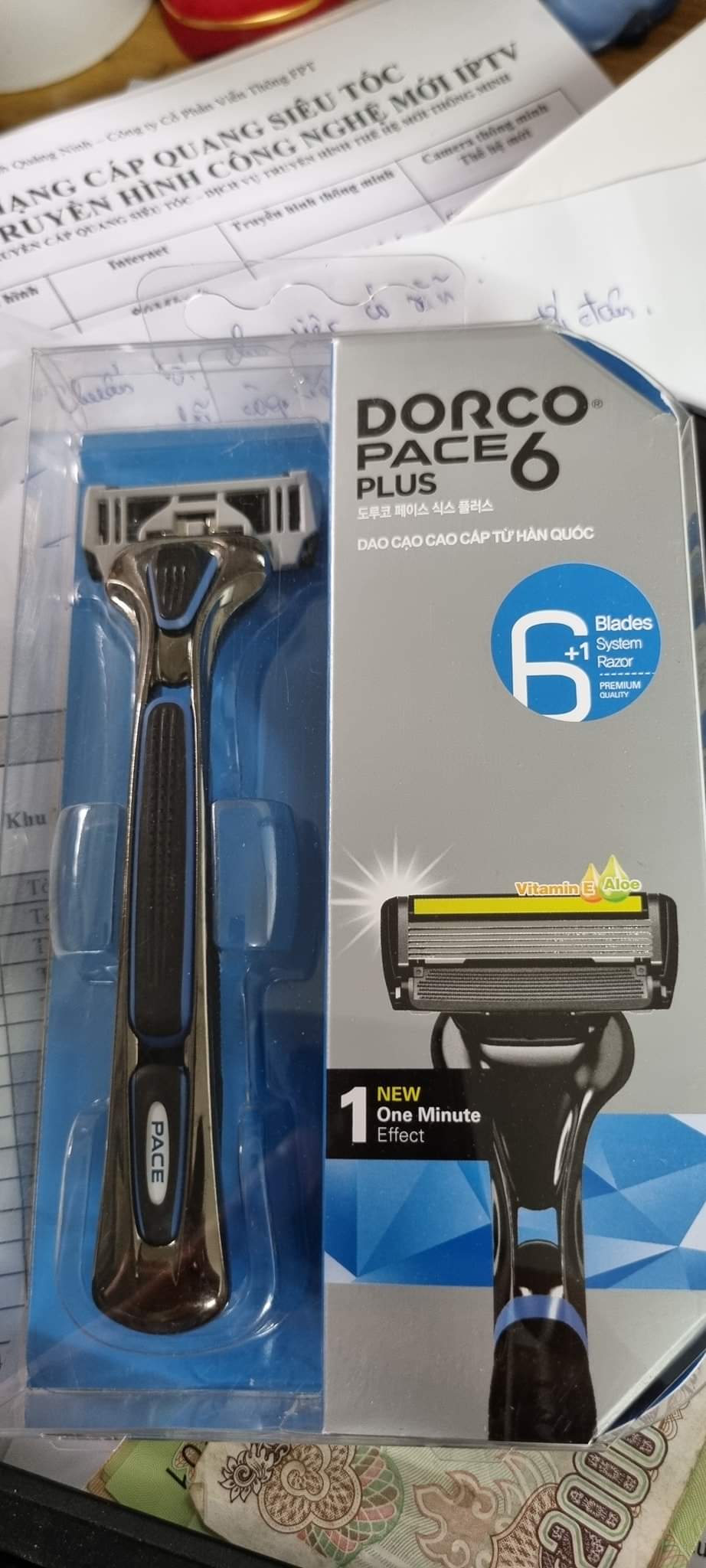Dao cạo râu 6 lưỡi dorco pace 6 plus sxa sxa 5001-pt