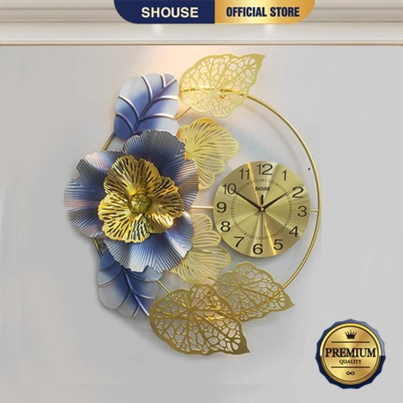 Nơi bán Đồng Hồ Treo Tường Trang Trí Nghệ thuật Kim Trôi Quartz Hình Bông Hoa Shouse DC225 Nghệ Thuật Cao Cấp hiện đại 3D kích cỡ lớn đẹp treo phòng khách