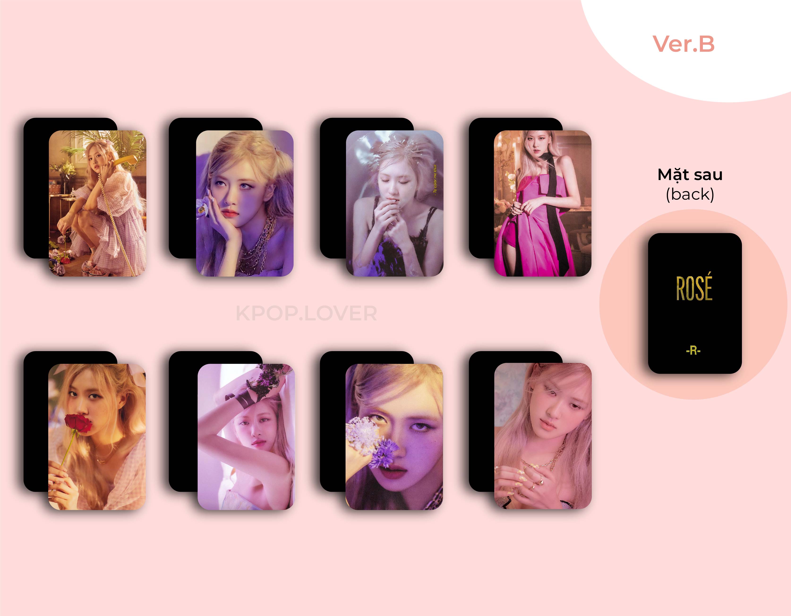 SET 8 CARD BO GÓC Rosé -R- Special