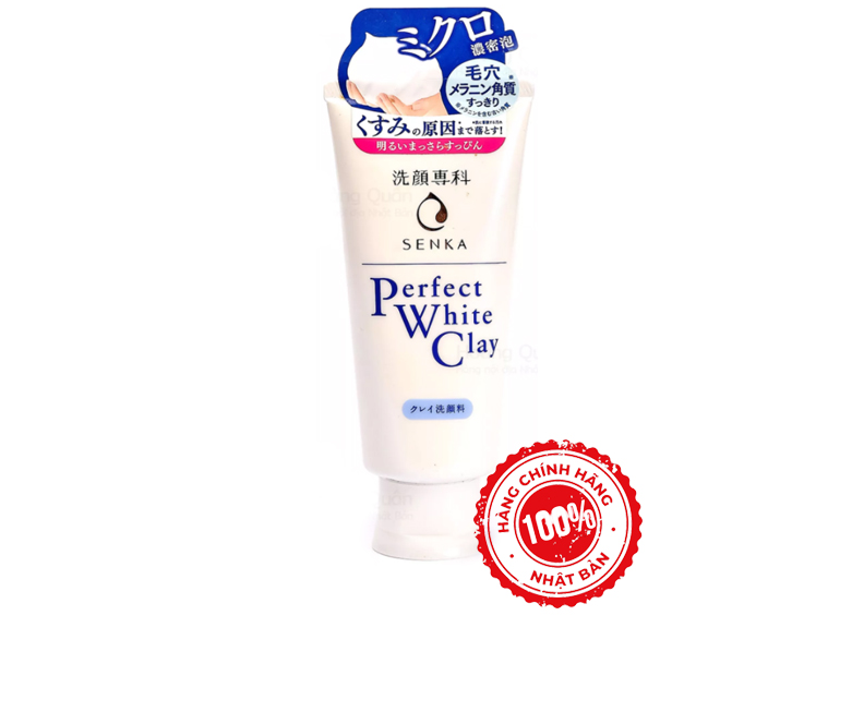 [HCM]Sữa Rửa Mặt Tạo Bọt Senka Perfect White Clay 120g