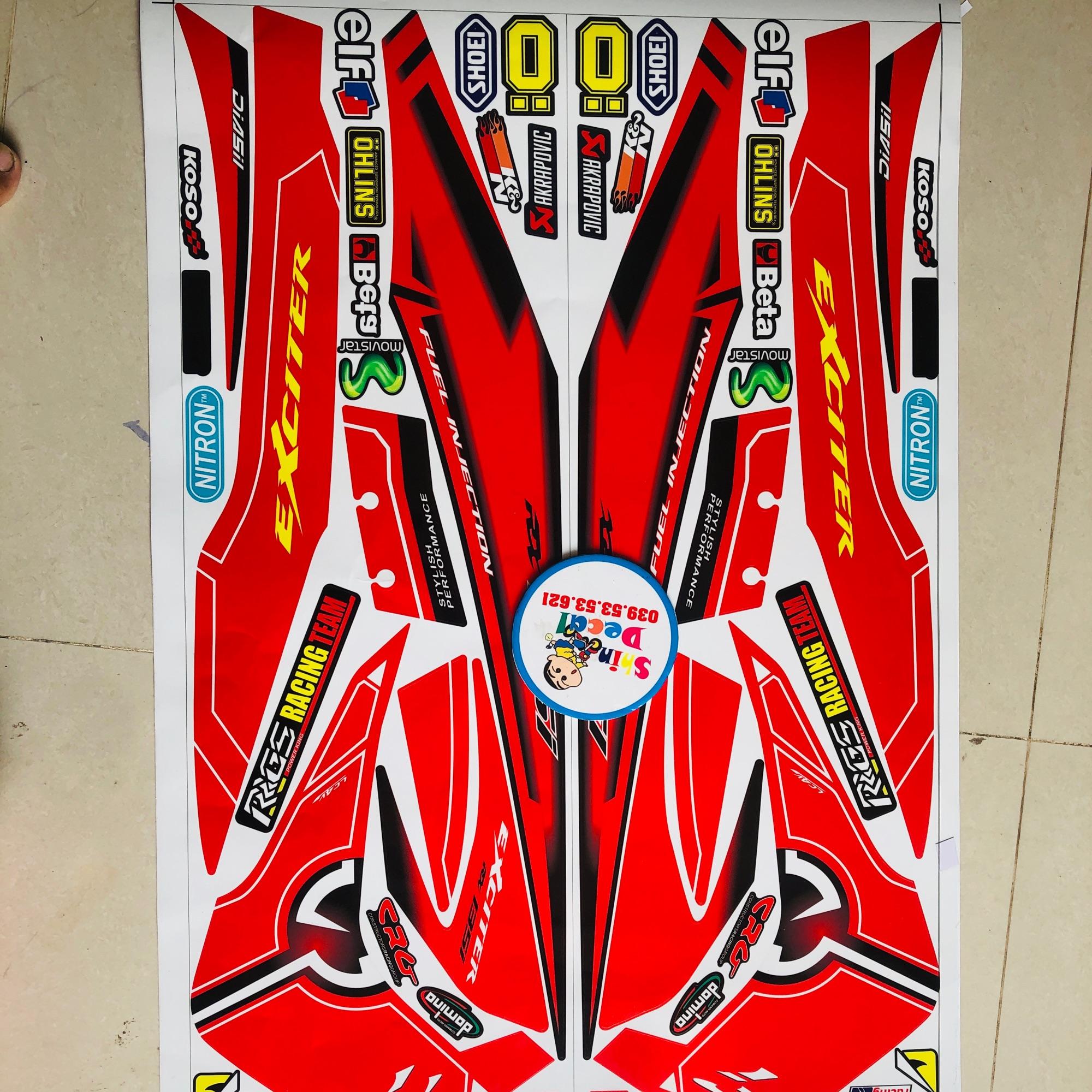 Tem rời exciter 2010 đỏ đen