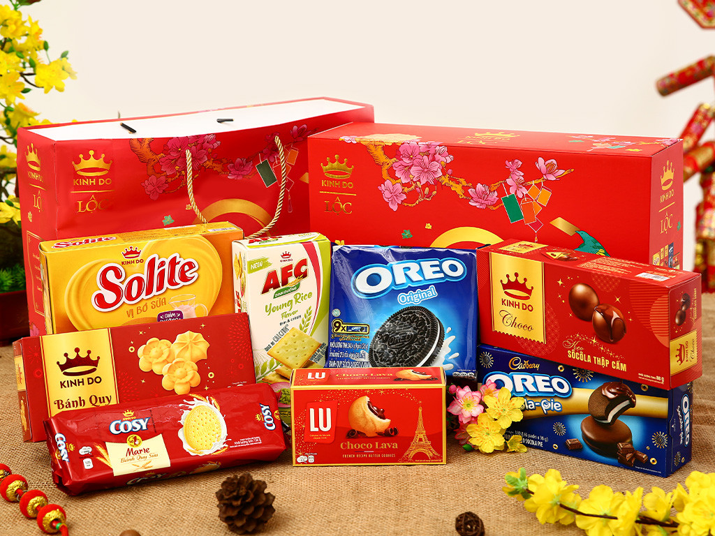 Set Quà Tết Bánh Kẹo Hãng Ngon Đẹp Mắt
