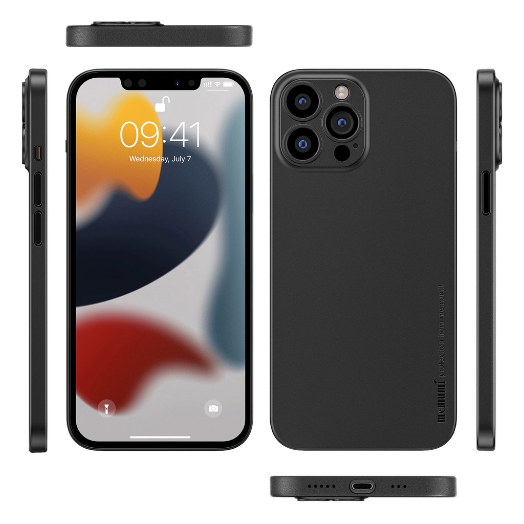 Ốp lưng lụa siêu mỏng iPhone 13 Pro Max/13 Pro/13, 12/12 Pro/12 Pro Max, 11/11 Pro/11 Pro Max Chính hãng Memumi siêu mỏng bảo vệ Camera