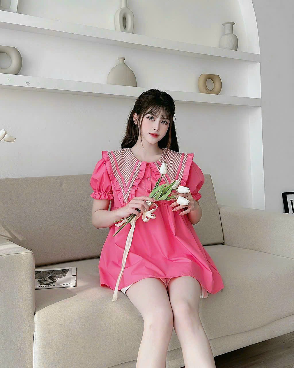 Áo bầu cộc dễ thương- áo bầu cao cấp chất đũi siêu mát siêu mềm ko nhăn