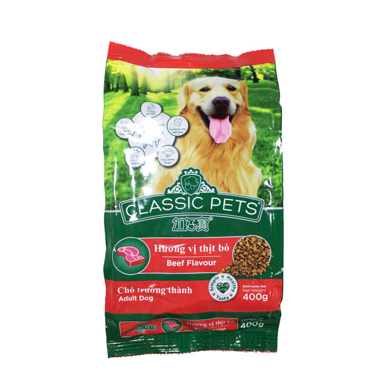 Thức ăn hạt Classic Pet cho chó lớn (gói 400g)