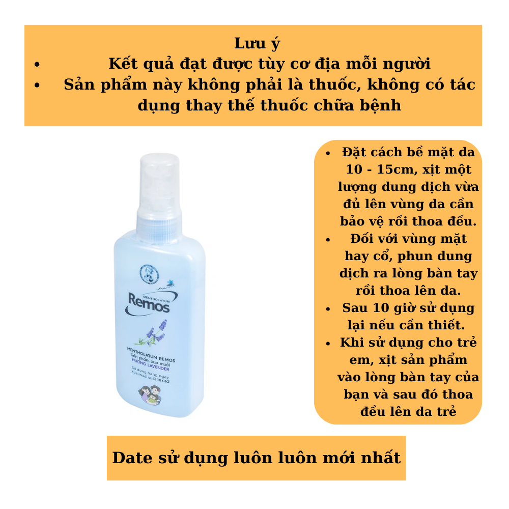 [HCM]Xịt Chống Muỗi Remos 60ml