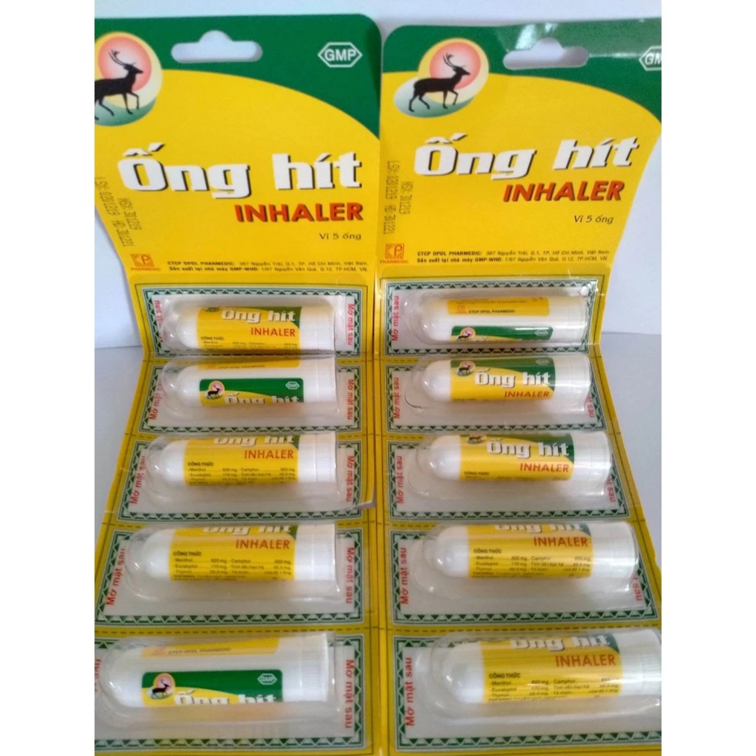 Ống hít mũi inhaler hỗ trợ giúp mũi dễ thở