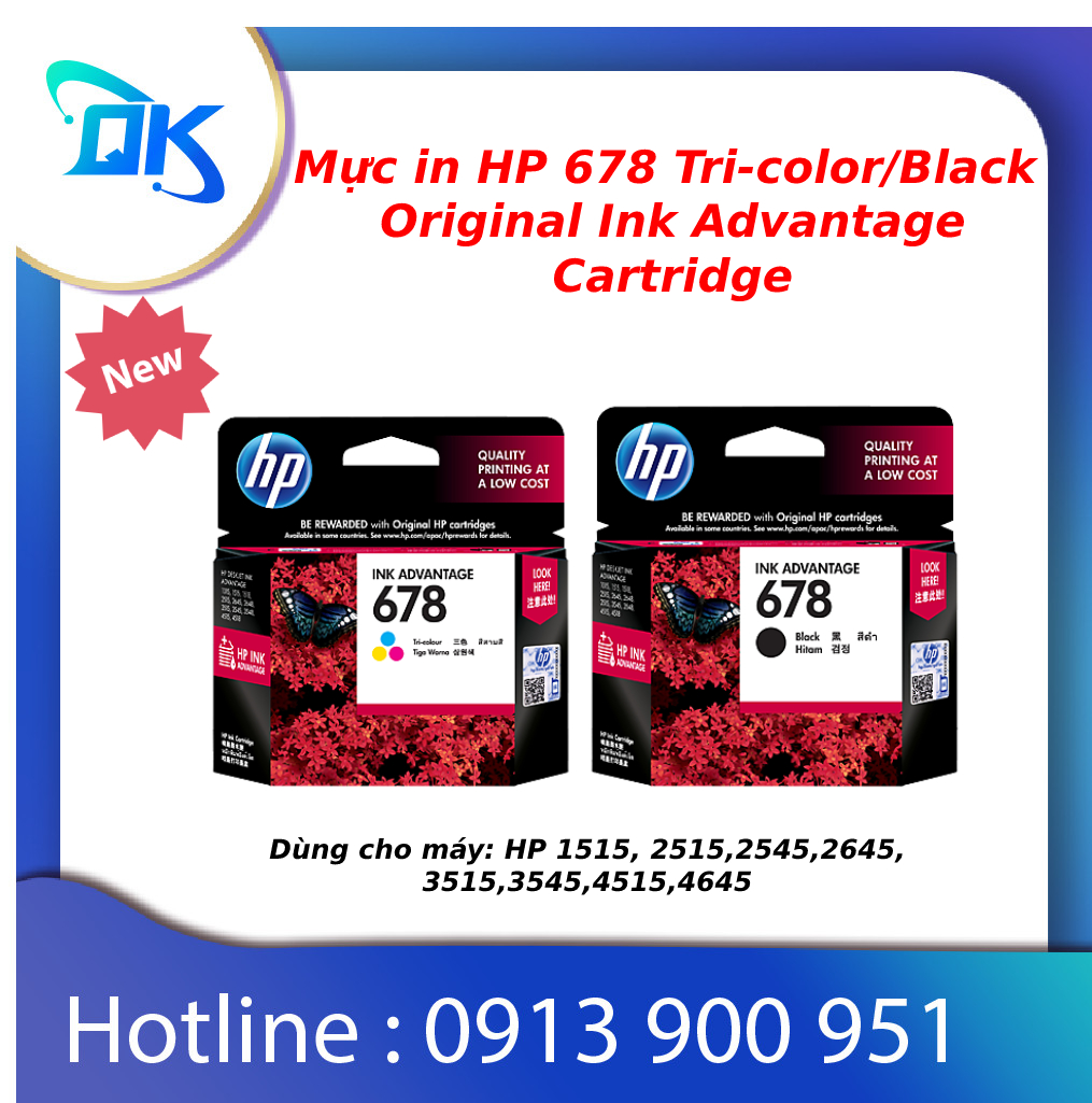 Mực in phun Hp678 BLACK ( CZ107AA )