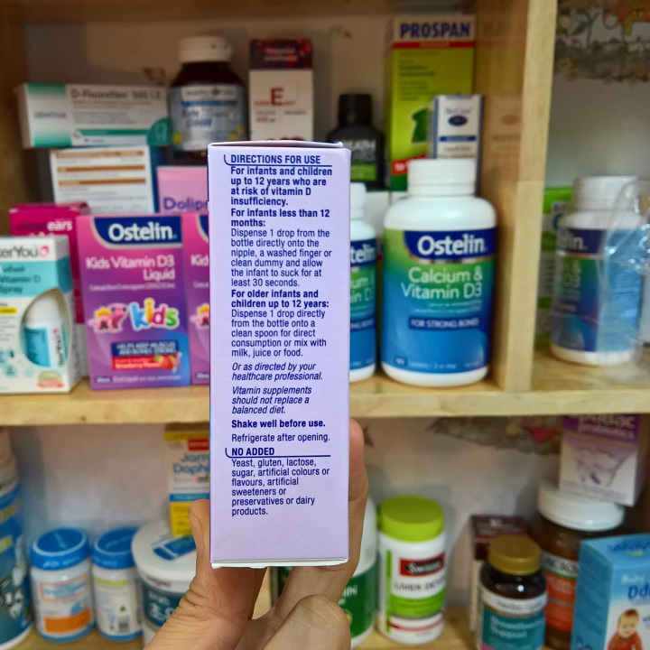 Ostelin Infant Vitamin D3 Drops 2,4ml (Vitamin D3 dạng giọt)