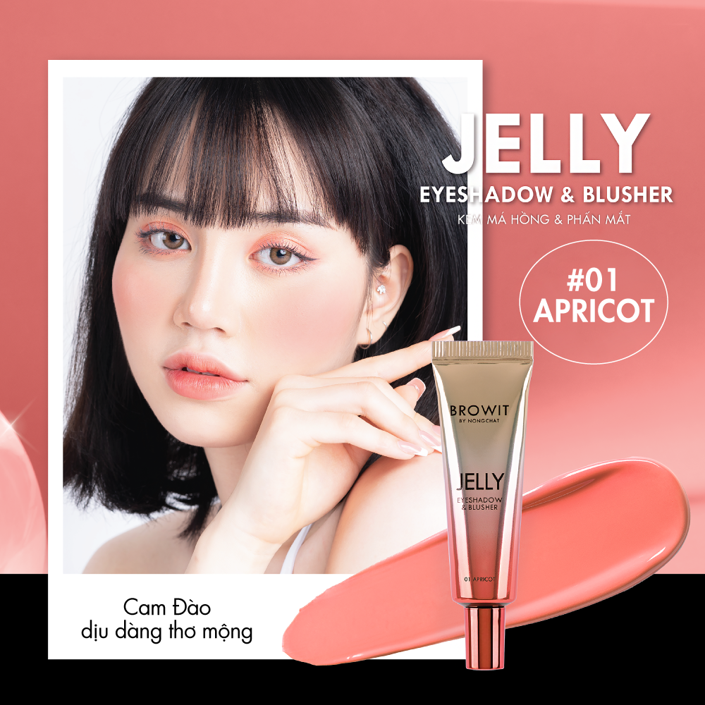Kem má hồng và phấn mắt BROWIT Jelly Eyeshadow & Blusher