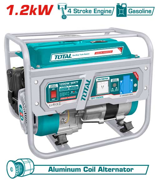 Máy phát điện dùng xăng 1.2kW Total TP115005 chính hãngxsafextools