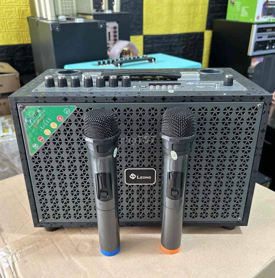 Loa di động karaoke leong l111 cao cấp, âm thanh mạnh mẽtrung thực, dày dặn, treble mượt dịu, bass 20, công suất lớn, mic hút âm, chống hú rít, bh 12 tháng