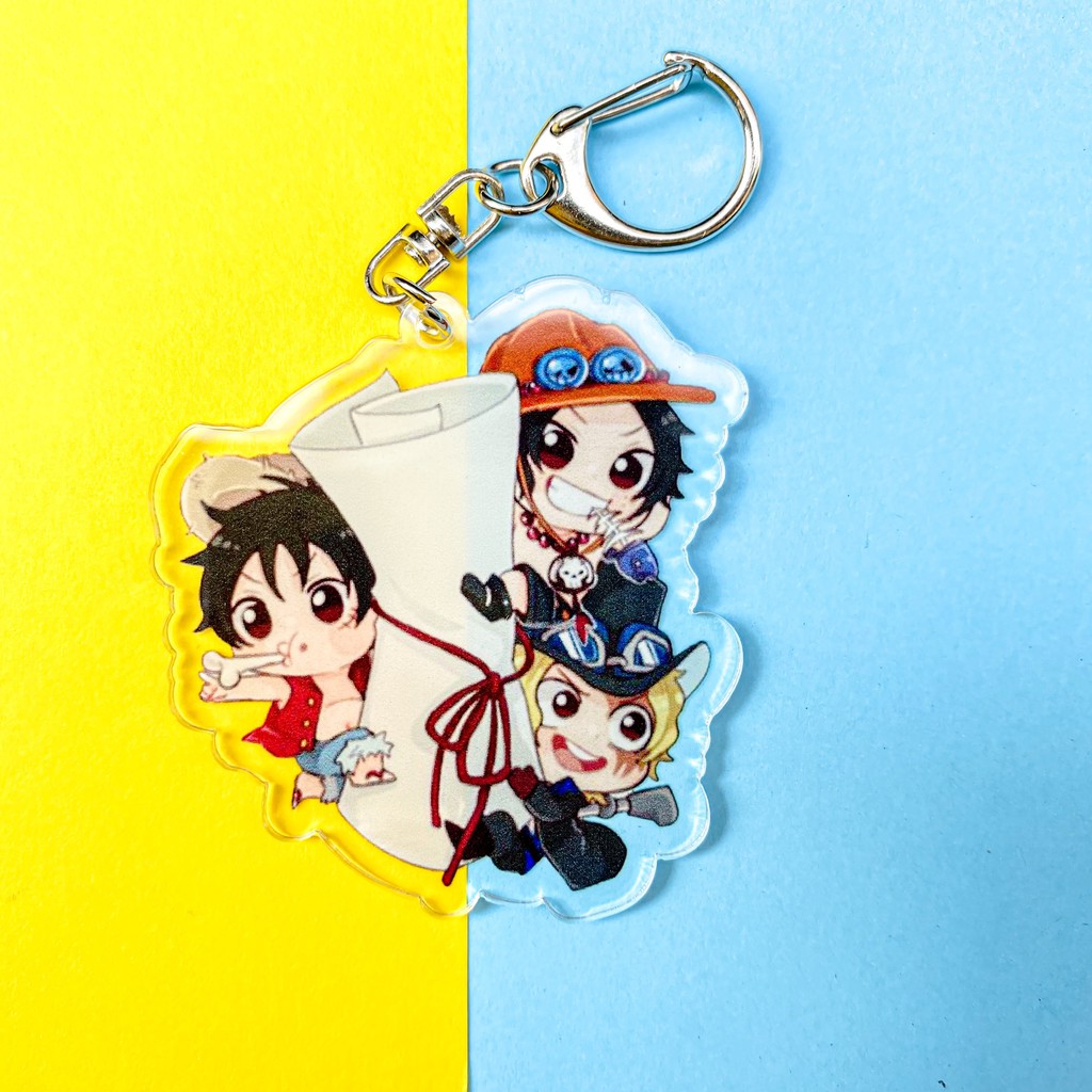 ( Mica trong acrylic ) Móc khóa anime ONE PIECE ĐẢO HẢI TẶC mẫu mới chibi anime xinh xắn