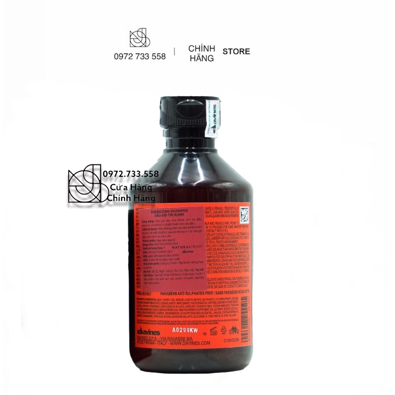 Davines Naturaltech Energizing Shampoo 250ML Genuine