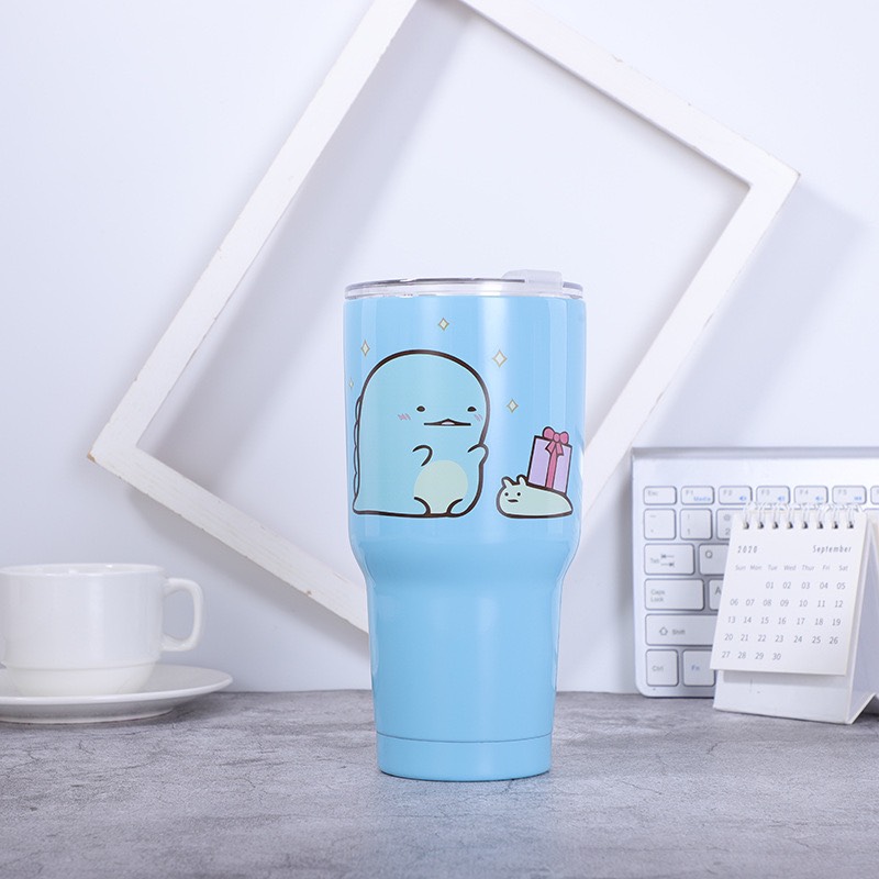 Ly giữ nhiệt - Bình giữ nhiệt Thái Lan 900ml có túi xách và ống hút bền đẹp