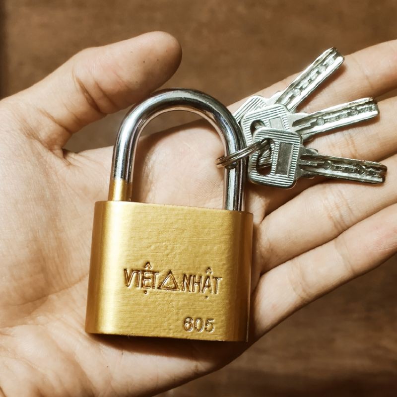Ổ khoá Việt Nhật Thau dạng bóp (30mm, 40mm, 50mm, 60mm)