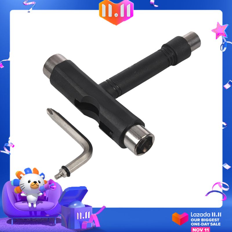 Giá bán T-Loại Ván Trượt Công Cụ Ratchet Ổ Cắm Cờ Lê Kick Scooter Dụng Cụ Cầm Tay Đen