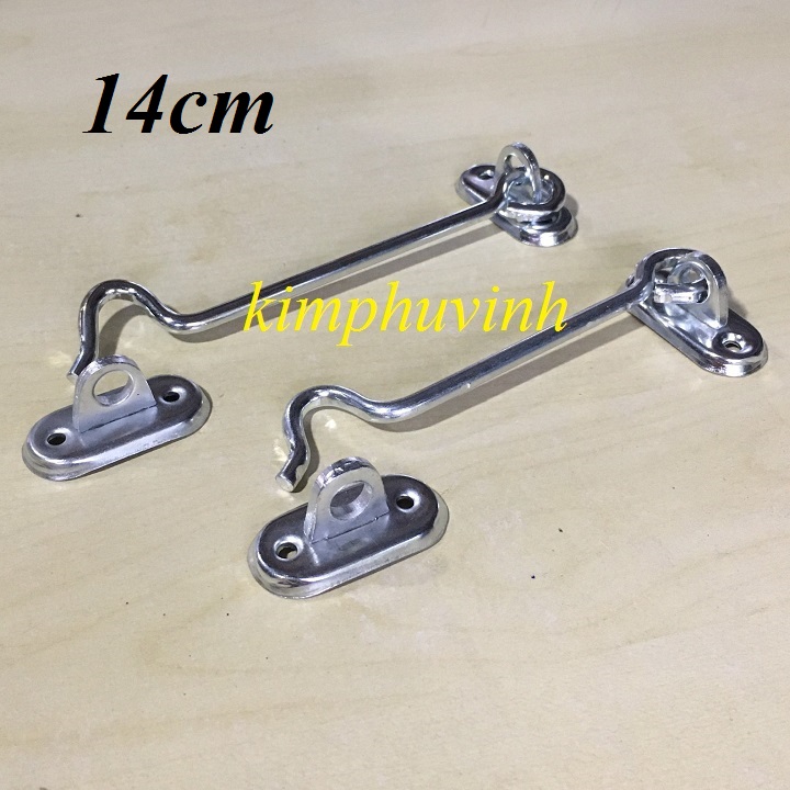 2 BỘ - 14cm MÓC CỬA BẮT VÍT - MÓC CỬA SỔ - MÓC GIÓ