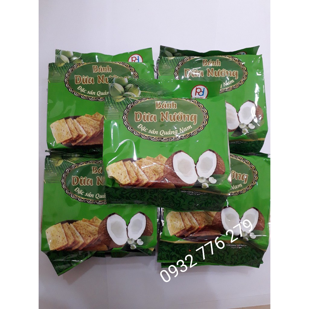 Combo 10 packs of baked coconut cake-Ho Chi Minh City 180g-crunchy-delicious-delicious-snacks-snacks chart-Haimy shop
