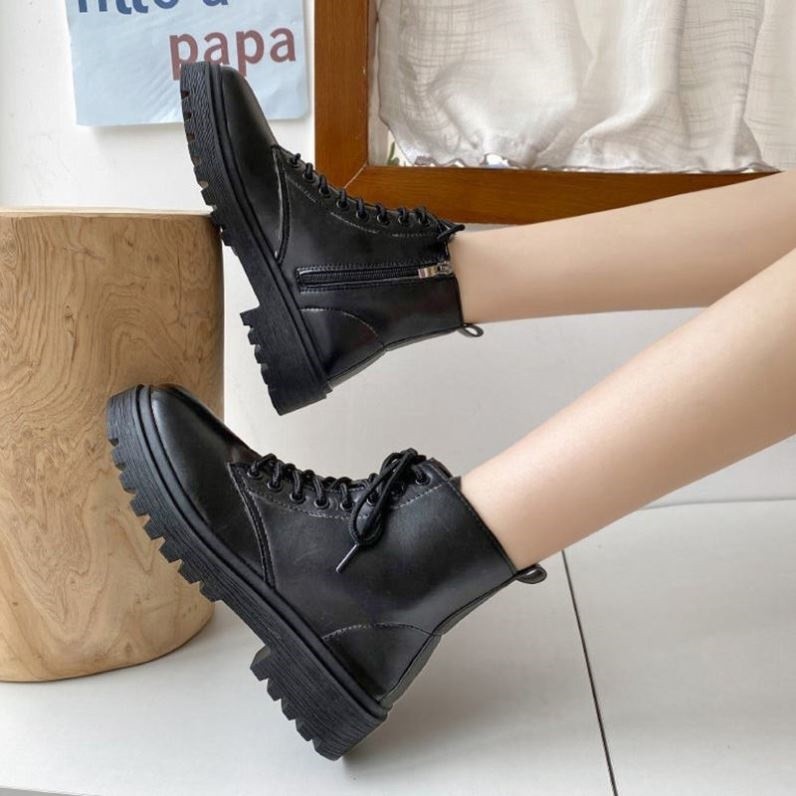 CÓ SẴN BOOT ĐEN ULLZANG -BỐT NỮ( KÈM VIDEO ẢNH THẬT) 1