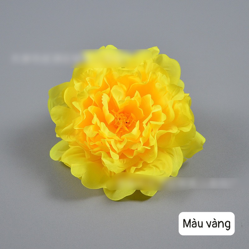 Đầu bông hoa mẫu đơn,hoa lụa trang trí tết 13cm/17cm/20cm