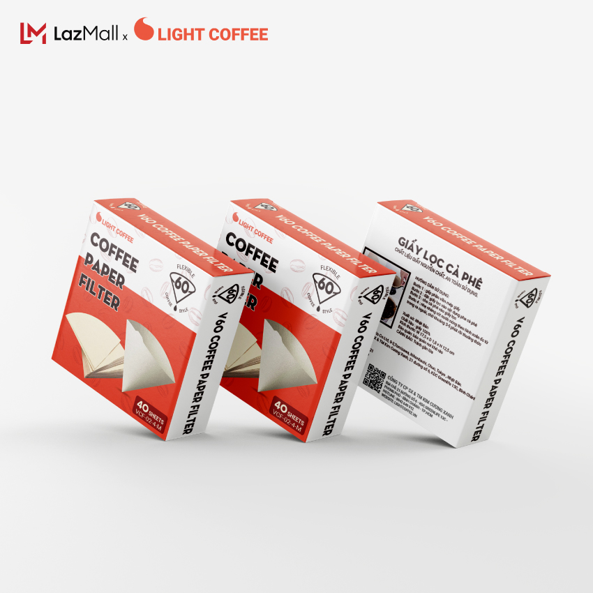 Giấy lọc cà phê 40 cái - LIGHT COFFEE màu trắng