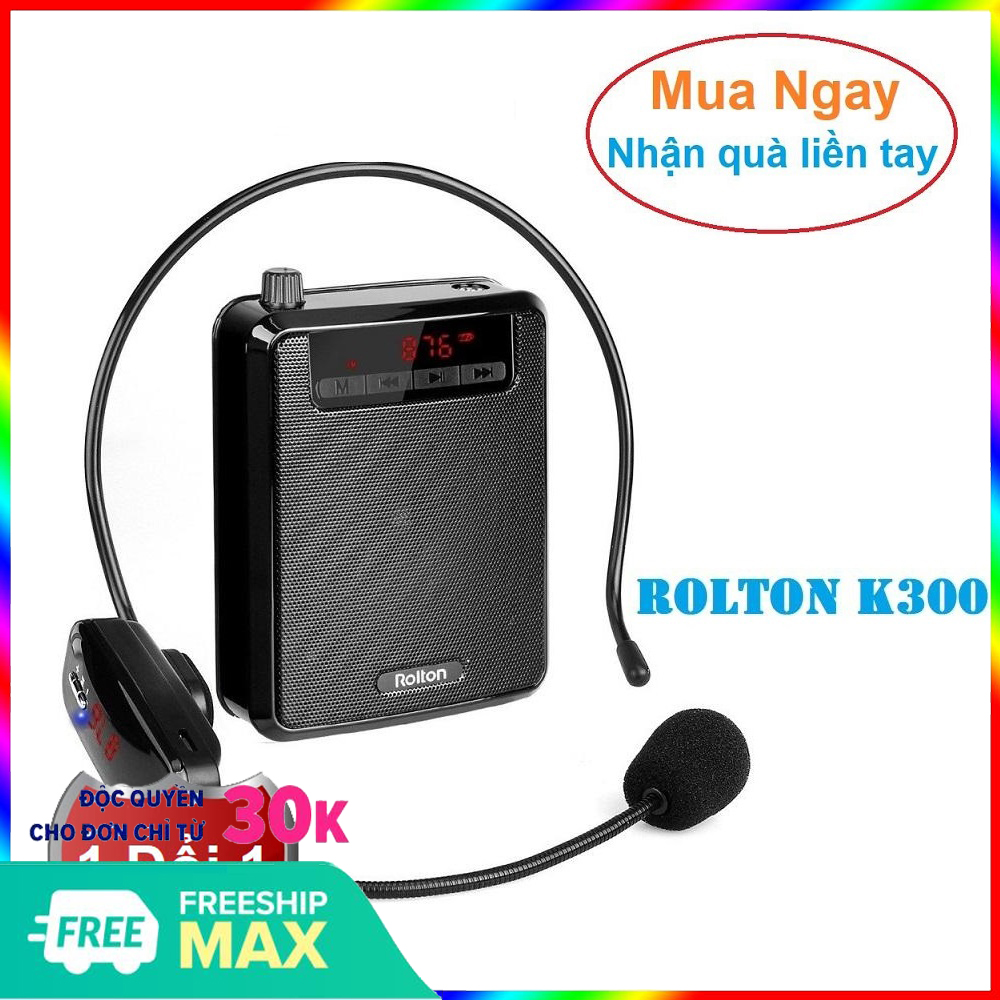 Loa trợ giảng đa năng 4 trong 1 ROLTON K300 + Tặng Kèm Quà Tặng Hấp Dẫn