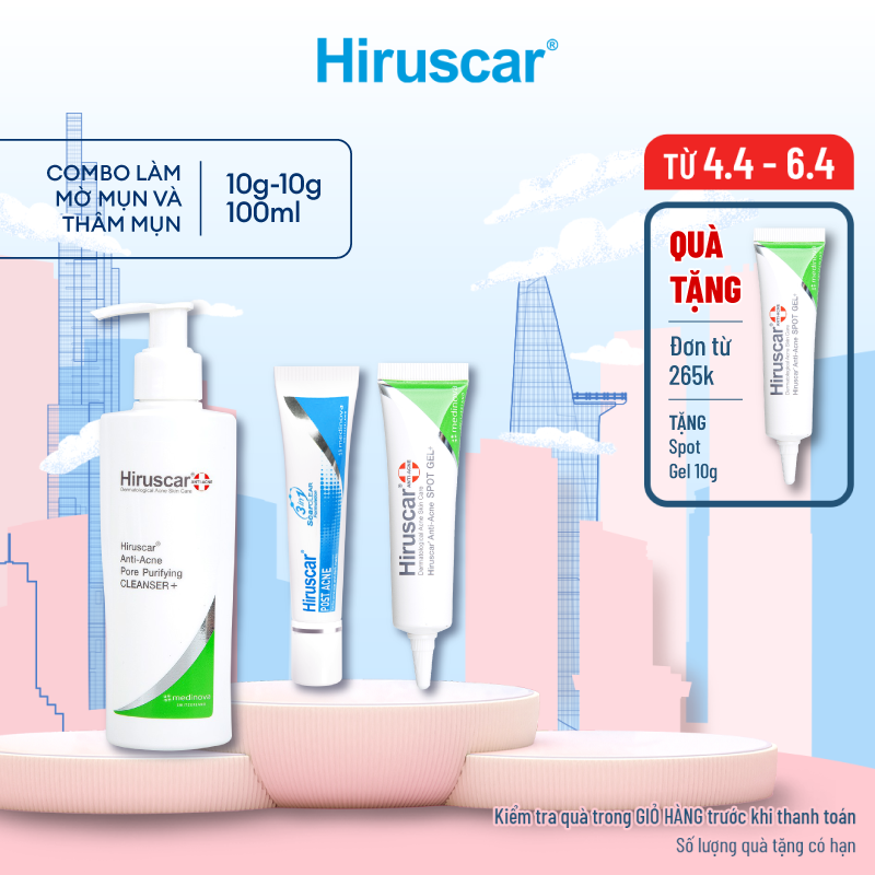 Bộ 3 sản phẩm chăm sóc da mụn, sẹo thâm mụn