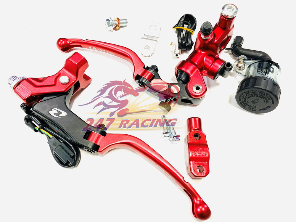 Combo tay thắng S1 và tay côn RCB màu Đỏ gắn xe máy Exciter,Winner,Sonic,Raider...