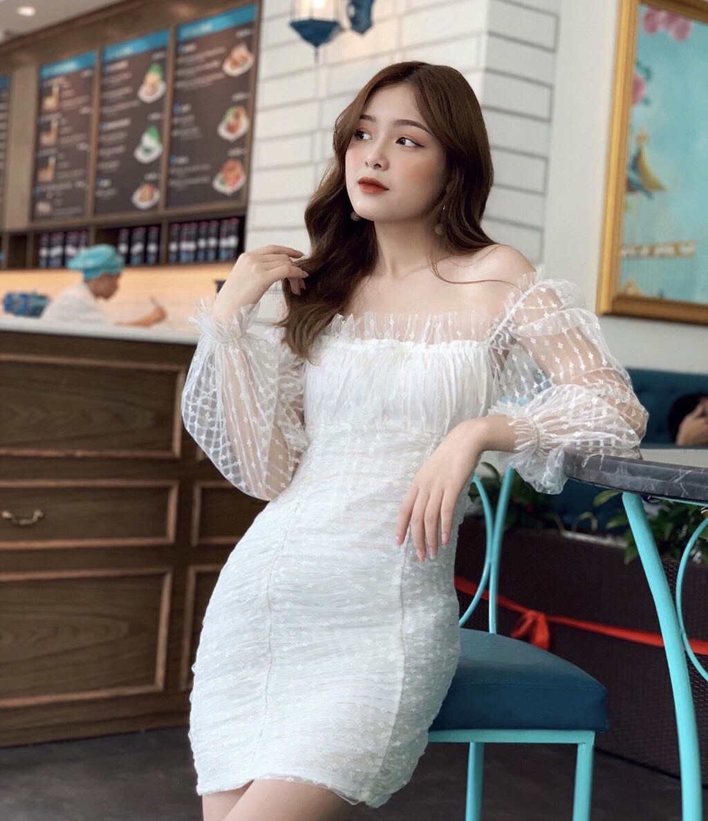 Váy Dự Tiệc, Đầm Body Dự Tiệc  Trễ Vai, Váy Body Cổ Vuông Xinh Xắn Sang Trọng [Hàng cao cấp]