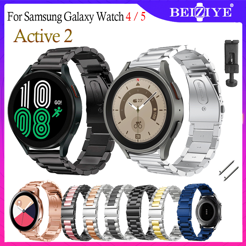 Đồng hồ đeo tay cho Samsung Galaxy Watch 5/ 5 Pro cho Samsung Watch 4 / 4 Classic / Watch Active 2 Đồng hồ thông minh Dây đeo bằng thép không gỉ Dây đeo tay