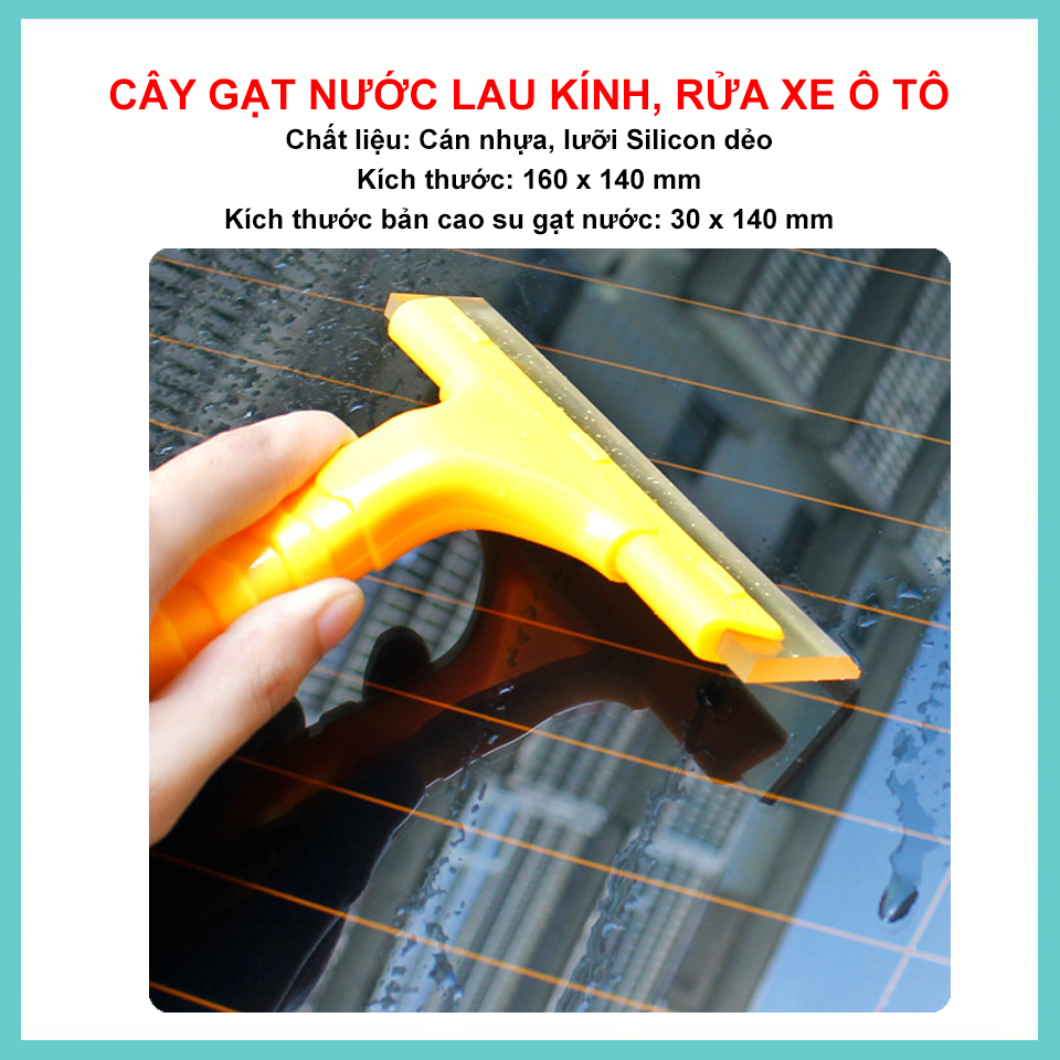 Cây gạt nước lau kính, rửa xe ô tô bằng cao su dẻo Silicon - Kích thước 160 x 145 mm