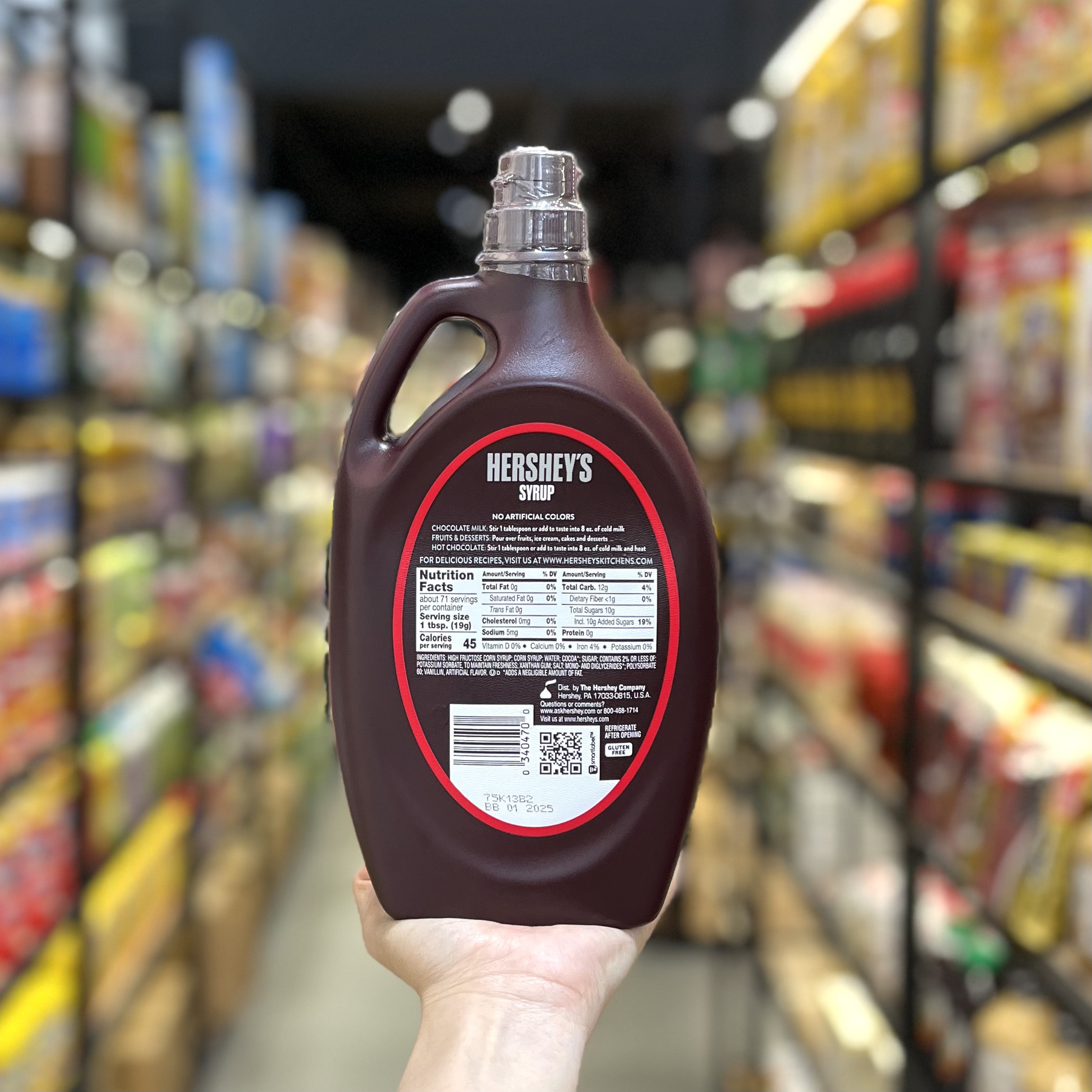 ( HÀNG CHUẨN DATE 01/2025 ) HERSHEY'S SYRUP CHOCOLATE CHAI LỚN 1.36KG MỸ