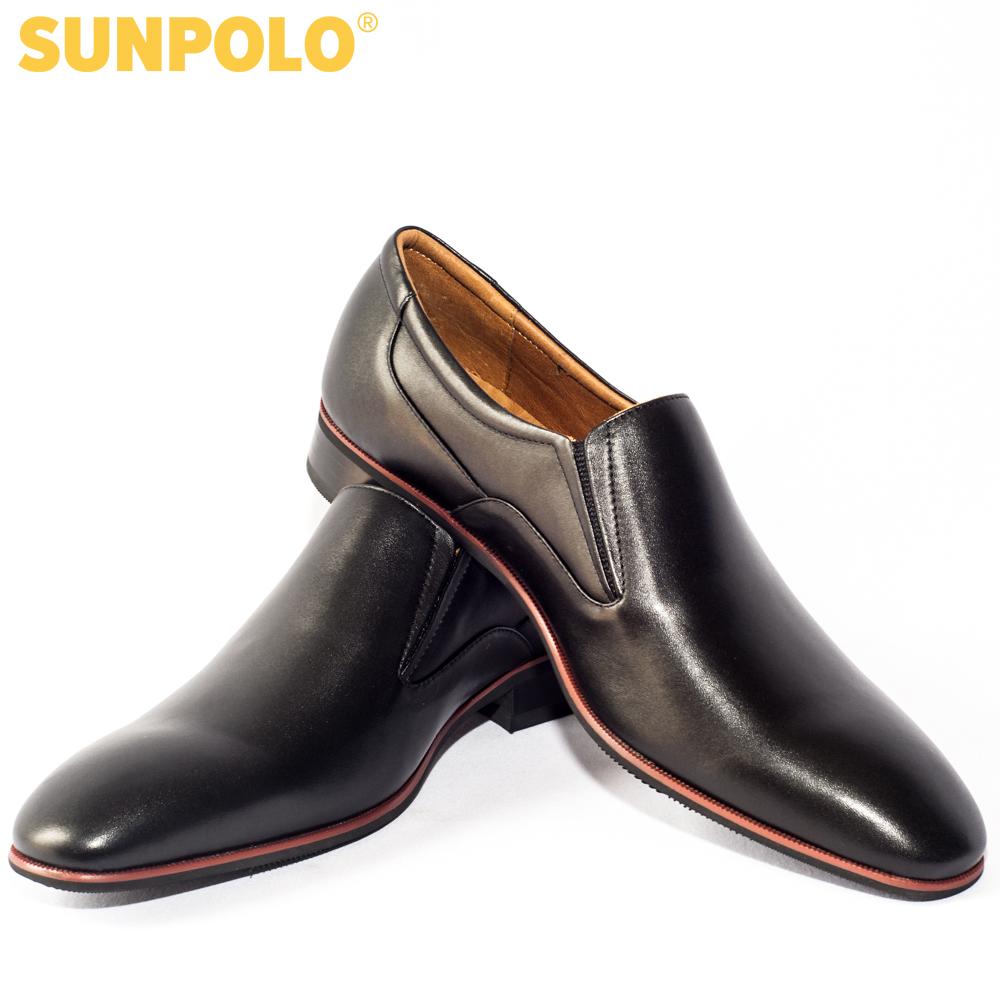 Giày Tây Nam Da Bò SUNPOLO SUMU6673 (Đen, Nâu)