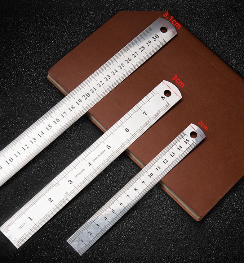 Thước kẻ sắt - thước đo bằng thép 20cm , 30cm