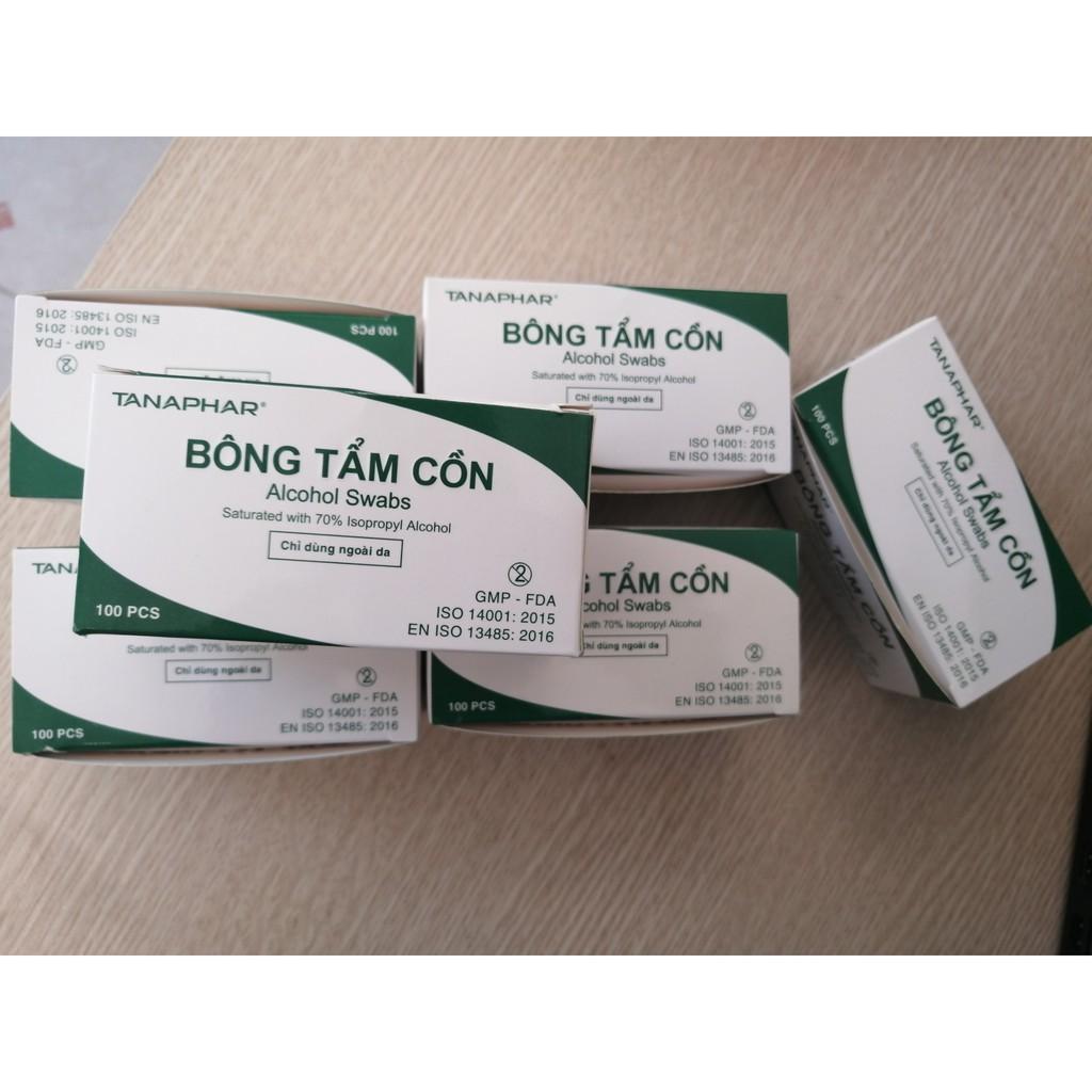 Bông tẩm cồn TANAPHAR 100 PCS