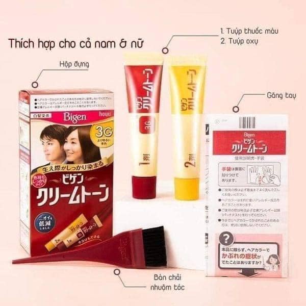 (HÀNG CHÍNH HÃNG) Thuốc nhuộm Tóc Phủ Bạc BIGEN Nhật Bản