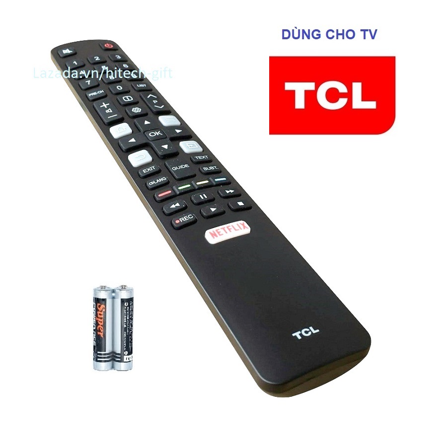 Điều khiển tivi tcl remote thay rc802n yui1 internet smart tv netflix kèm pin aaa