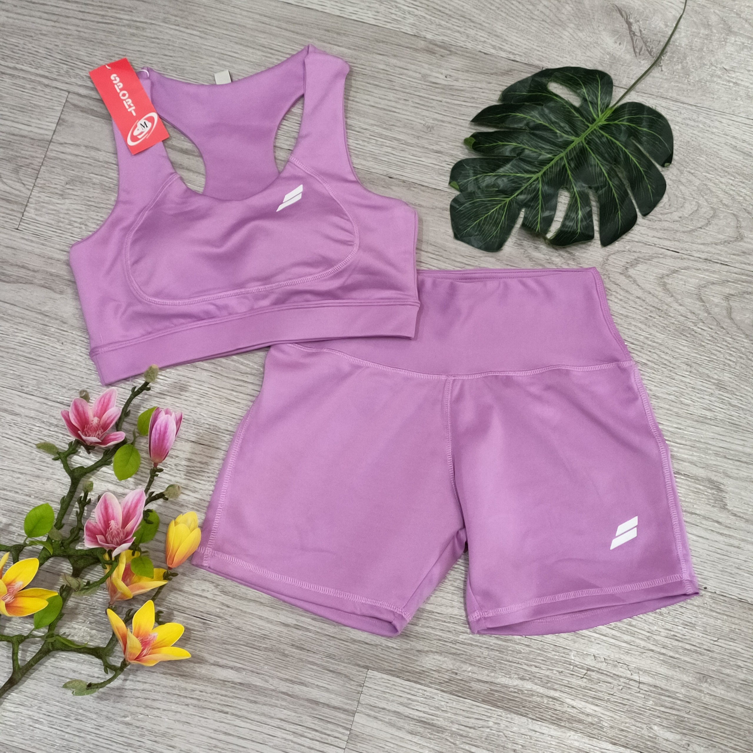 Đồ tập gym nữ bộ tập yoga aerobic nữ quần áo tập gym yoga aerobic nữ dáng đẹp chất vải co gian 4 chiều bộ quần đùi áo bra kèm mút Bin Sports BN013