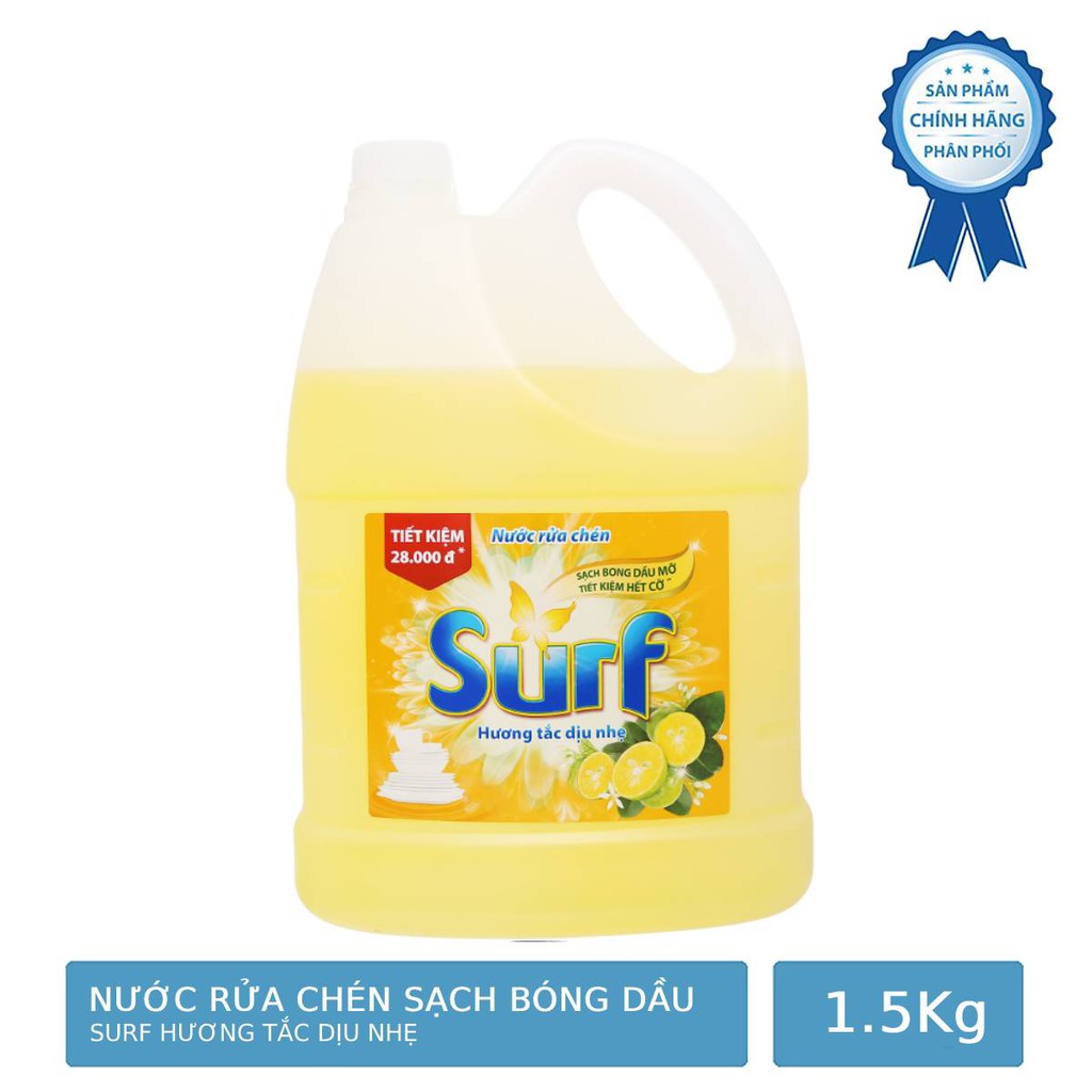 Nước Rửa Chén Surf Hương Tắc 1.5kg