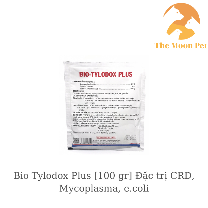 Bio Tylodox Plus [100 gr] Gà đá Đặc t.rị CRD, Mycoplasma, e.coli