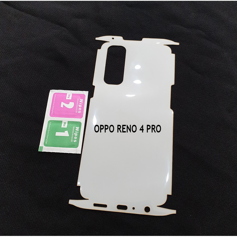 Miếng film dán PPF loại xịn phủ full 99% lưng viền Oppo Reno 4 Pro