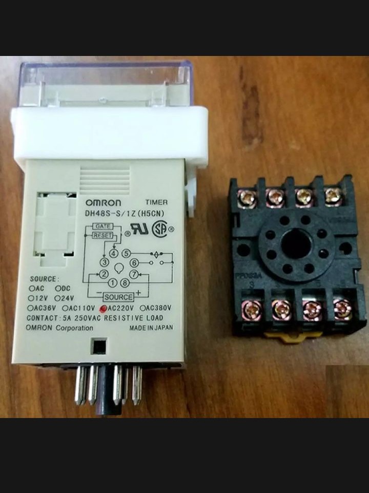 Rơle thời gian (Timer) Omron DH48S-S (Kèm đế)