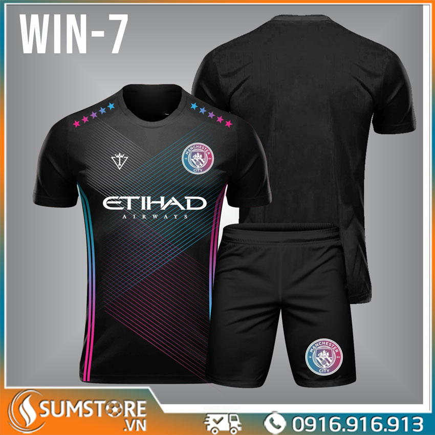 Áo CLB Man City Đen Win 7- Áo Bóng Đá Thể Thao Độc Lạ Đẹp