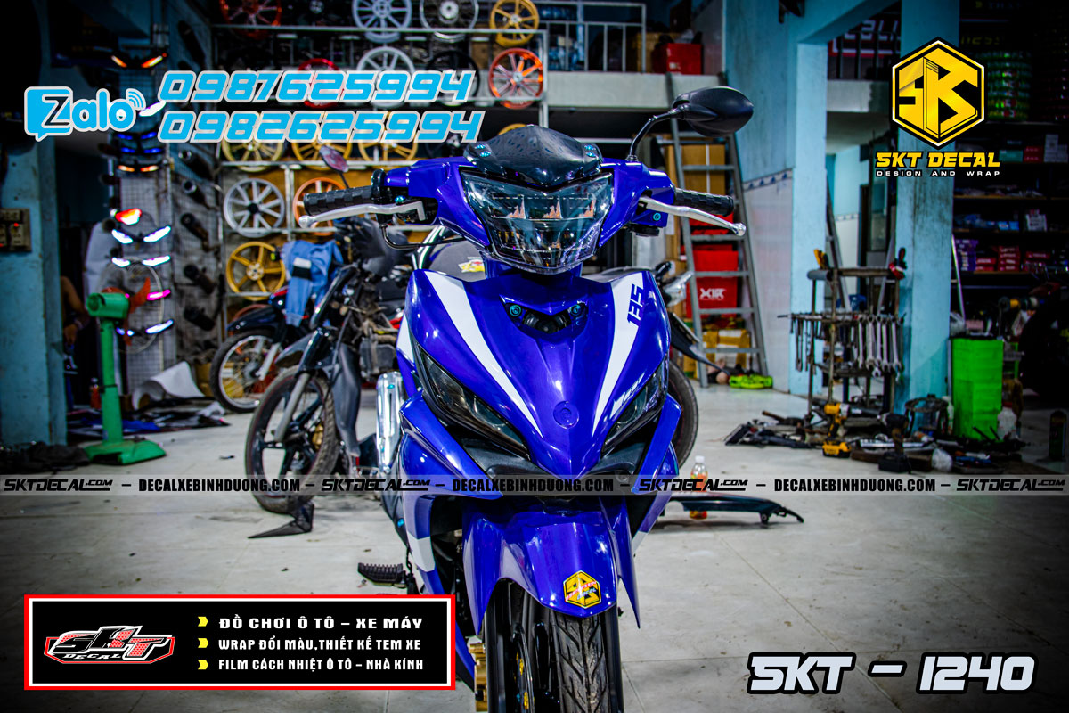 Tem Trùm Exciter 135 Xanh Trắng Chế 1240