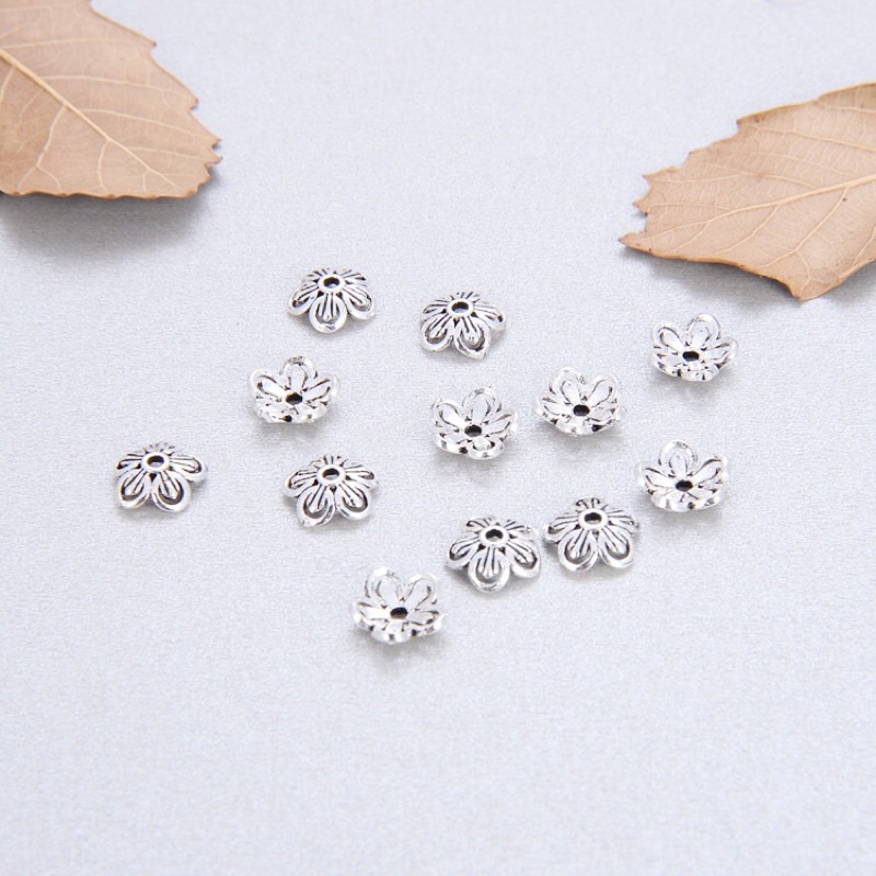 [S925] Charm bạc ốp hoa - MH025
