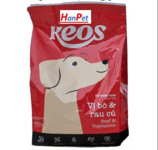 Hanpet - KEOS thức ăn chó dạng hạt cao cấp (nhiều loại) thức ăn dành cho chó mọi lứa tuổi